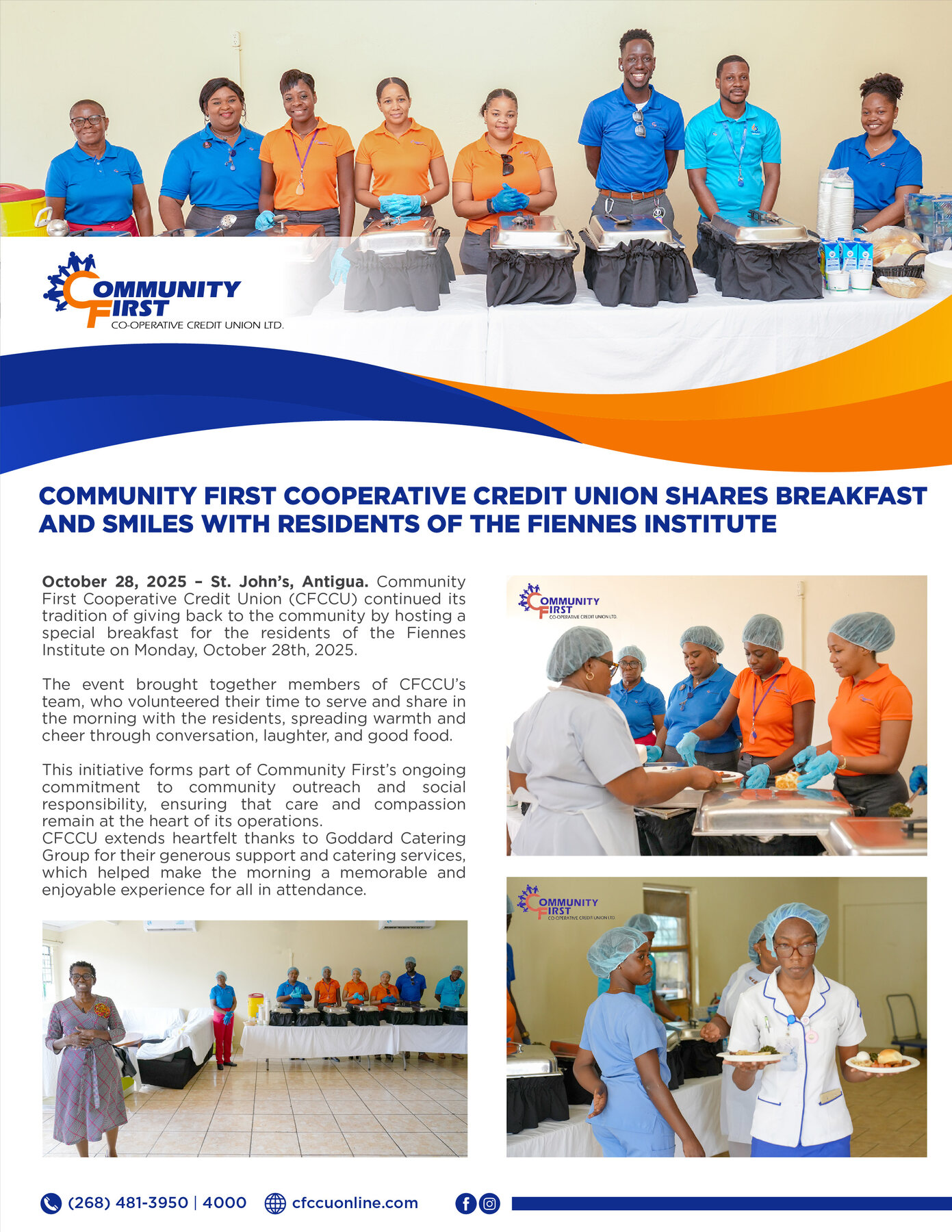 Community First Shares Breakfast and Smiles at the Fiennes Institute