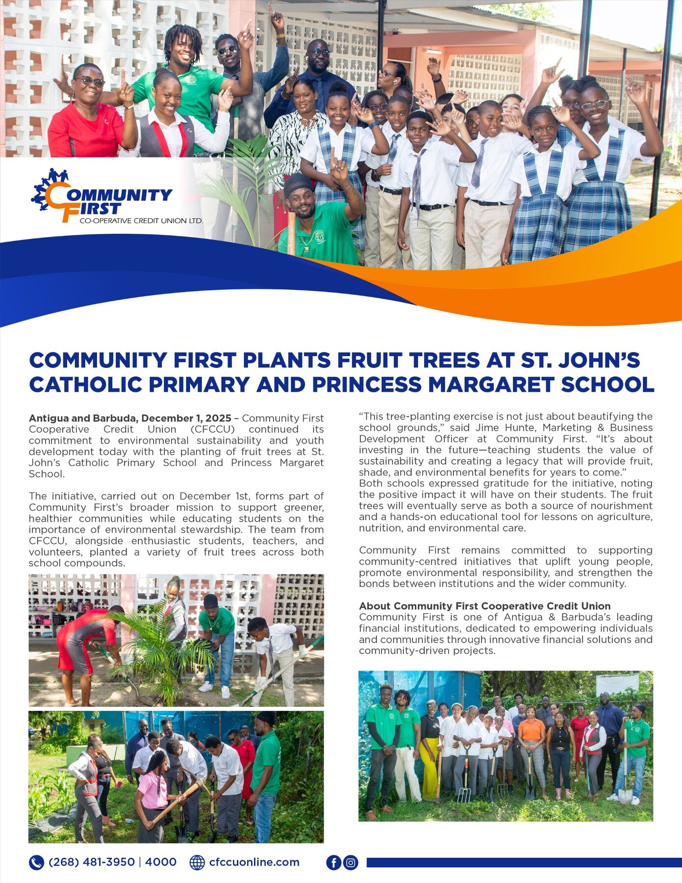 CFCCU tree planting