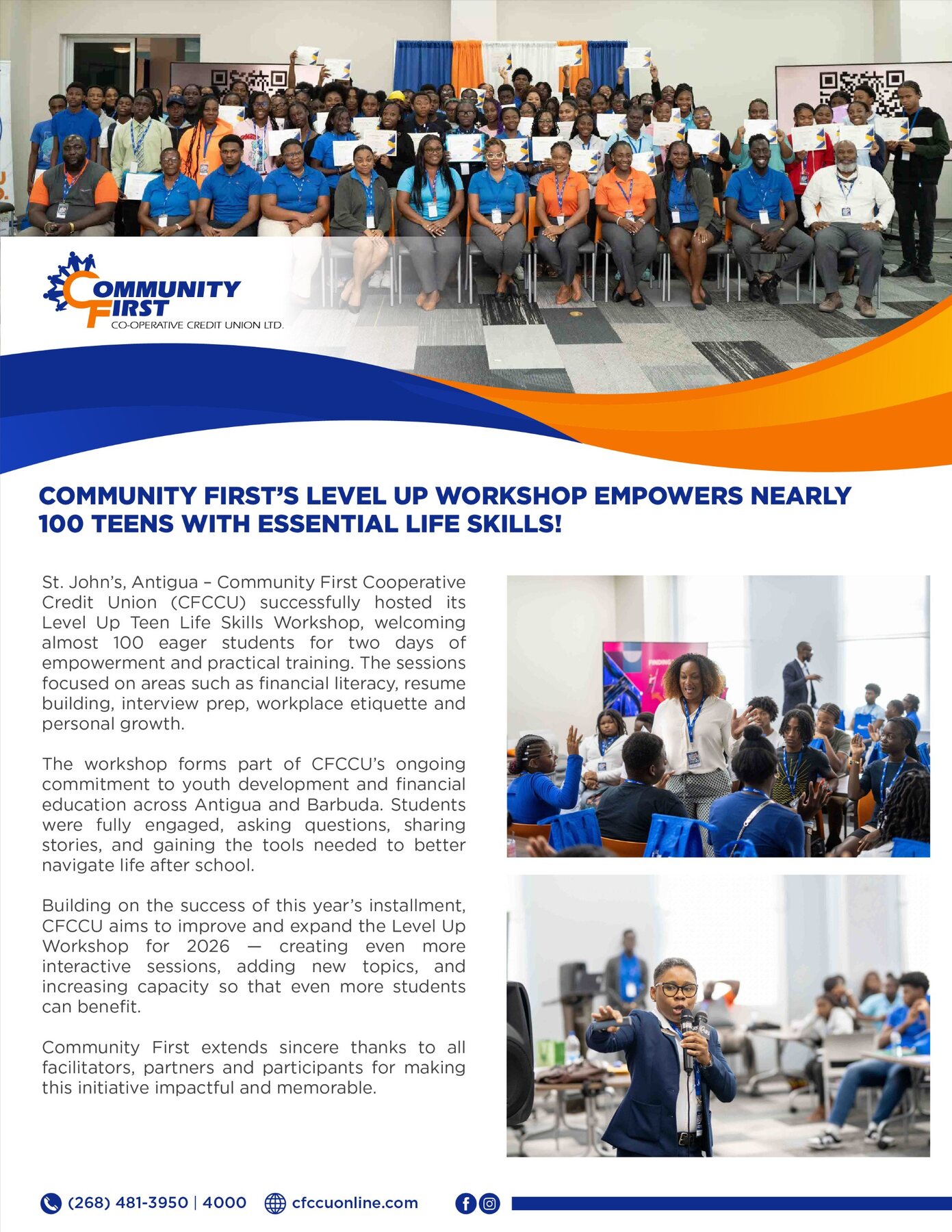 Community First’s Level Up Workshop Empowers Nearly 100 Teens
